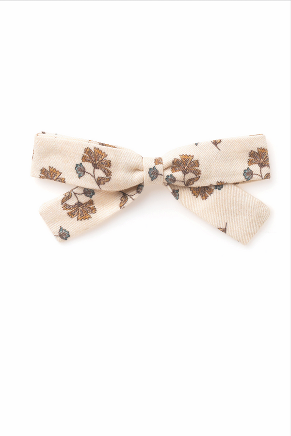 SMALL BOW, TEXTURED FLORAL