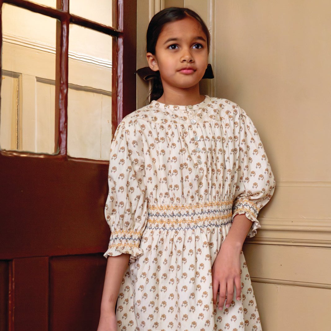 Lali kids ワンピース 24aw 4y Lali Kids（ラリキッズ）2024AW BLAIR DRESS - CYPRESS WITH