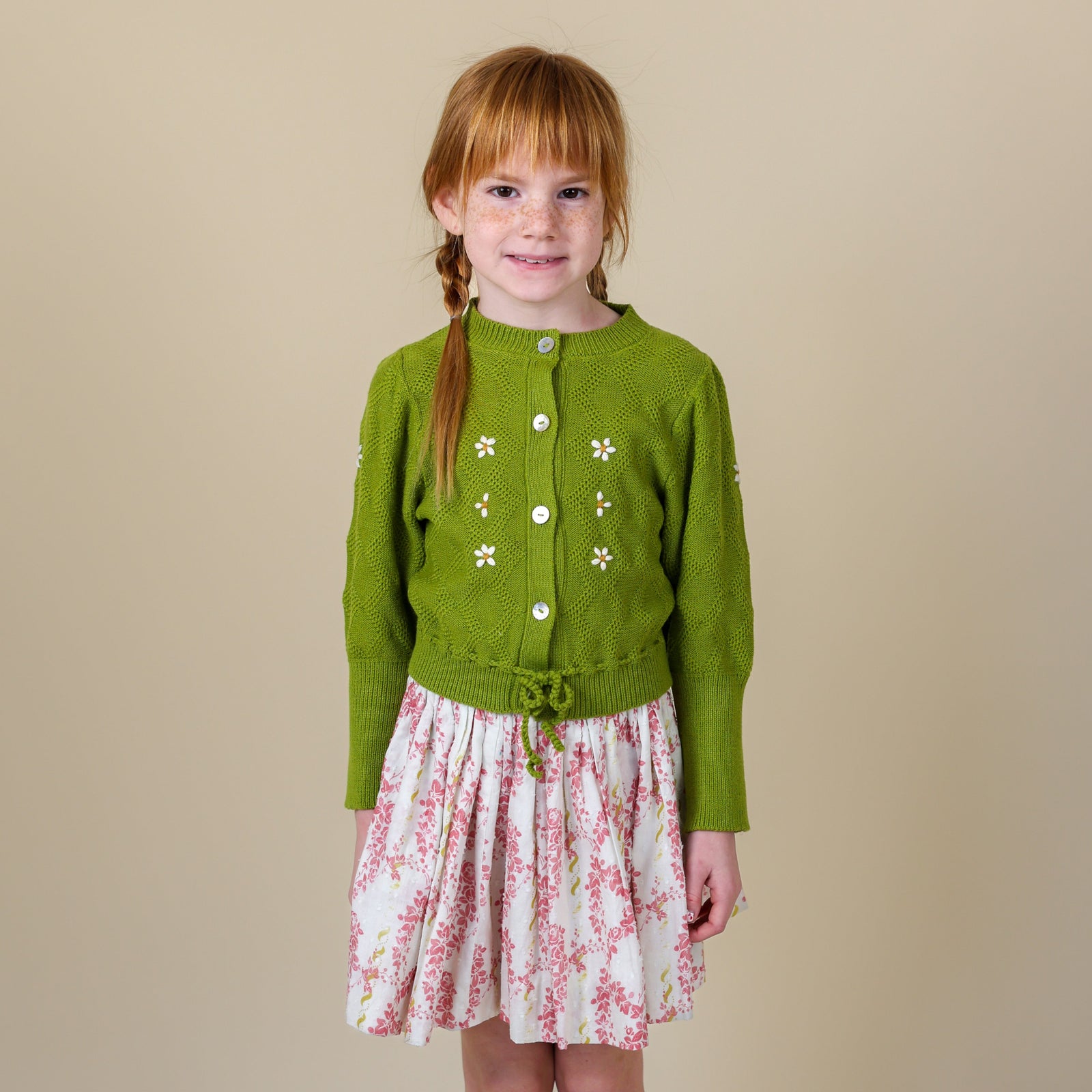 MOSS CARDIGAN, OLIVE GREEN AND OPALINE – Lali