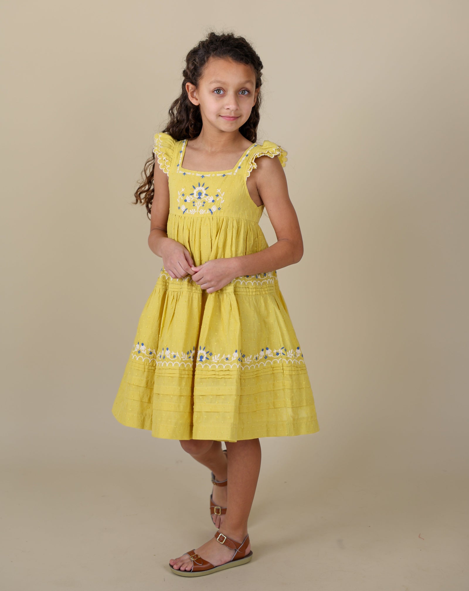ナ*ツ様 Yellowpelota Suisse baby dress NANETTE DRESS, MISTED YELLOW – Lali