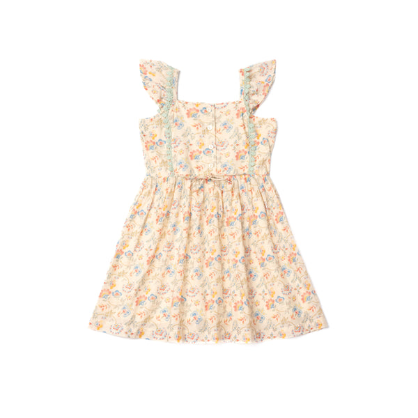 PINAFORE DRESS, SPRING DITSY PRINT