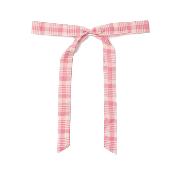 Ribbon Bow, Pink Picnic Plaid