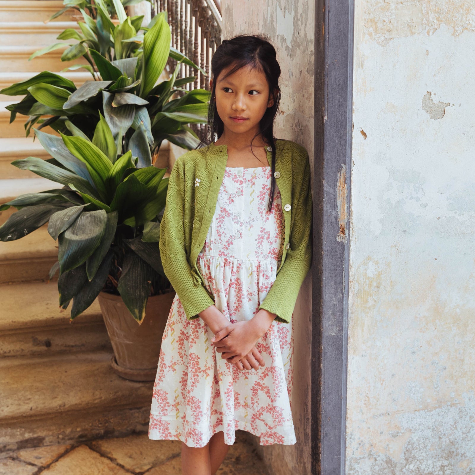 PINAFORE DRESS, CLIMBING ROSES PRINT – Lali
