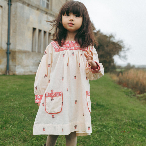 ADELLE DRESS, PETITE FLOWER EMBROIDERY