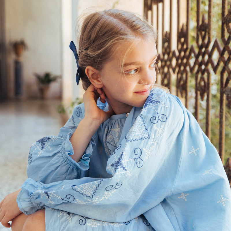 CROCUS DRESS, AIRY BLUE LINEN