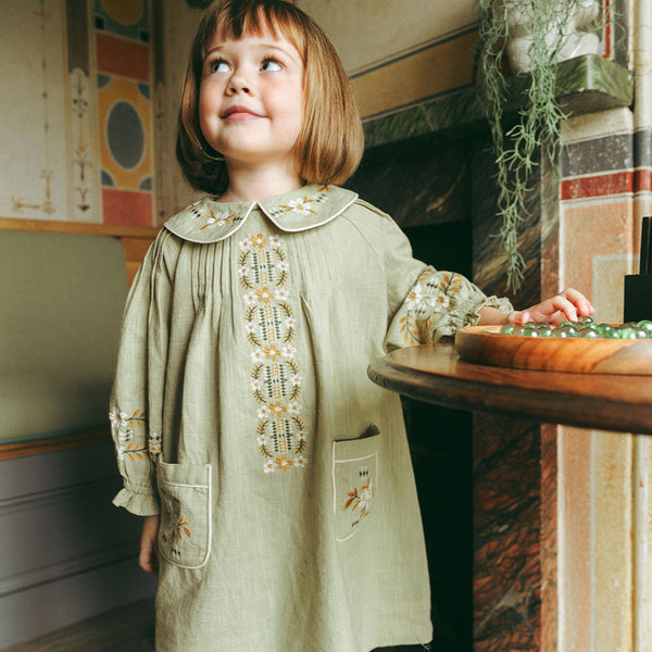 MARIE DRESS, FADED MOSS