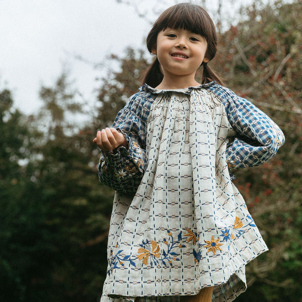 TULIP DRESS, DOUBLE SIDED YARN DYE