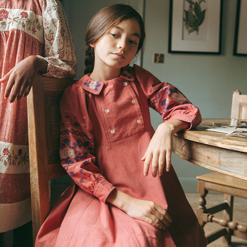 GEMMA DRESS, DUSTY CEDAR