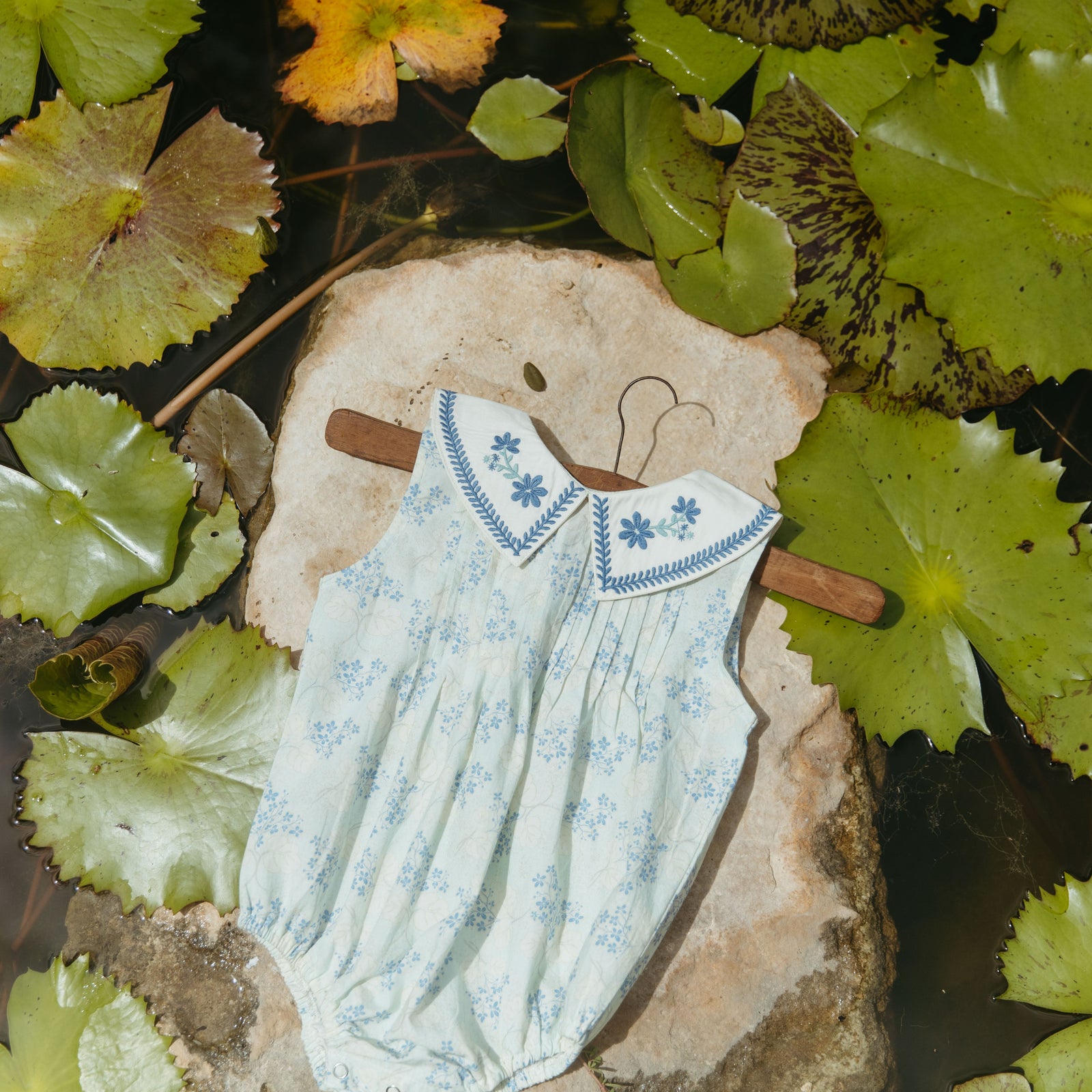 BABY SOFIA ROMPER, MINTY FLOWER – Lali