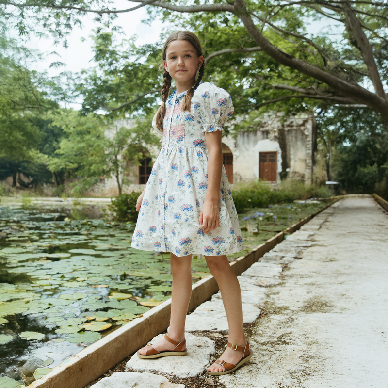 IVY DRESS, HYDRANGEA PRINT 5 (42-45 inches) IVY DRESS, HYDRANGEA PRINT 5 (42-45 inches)