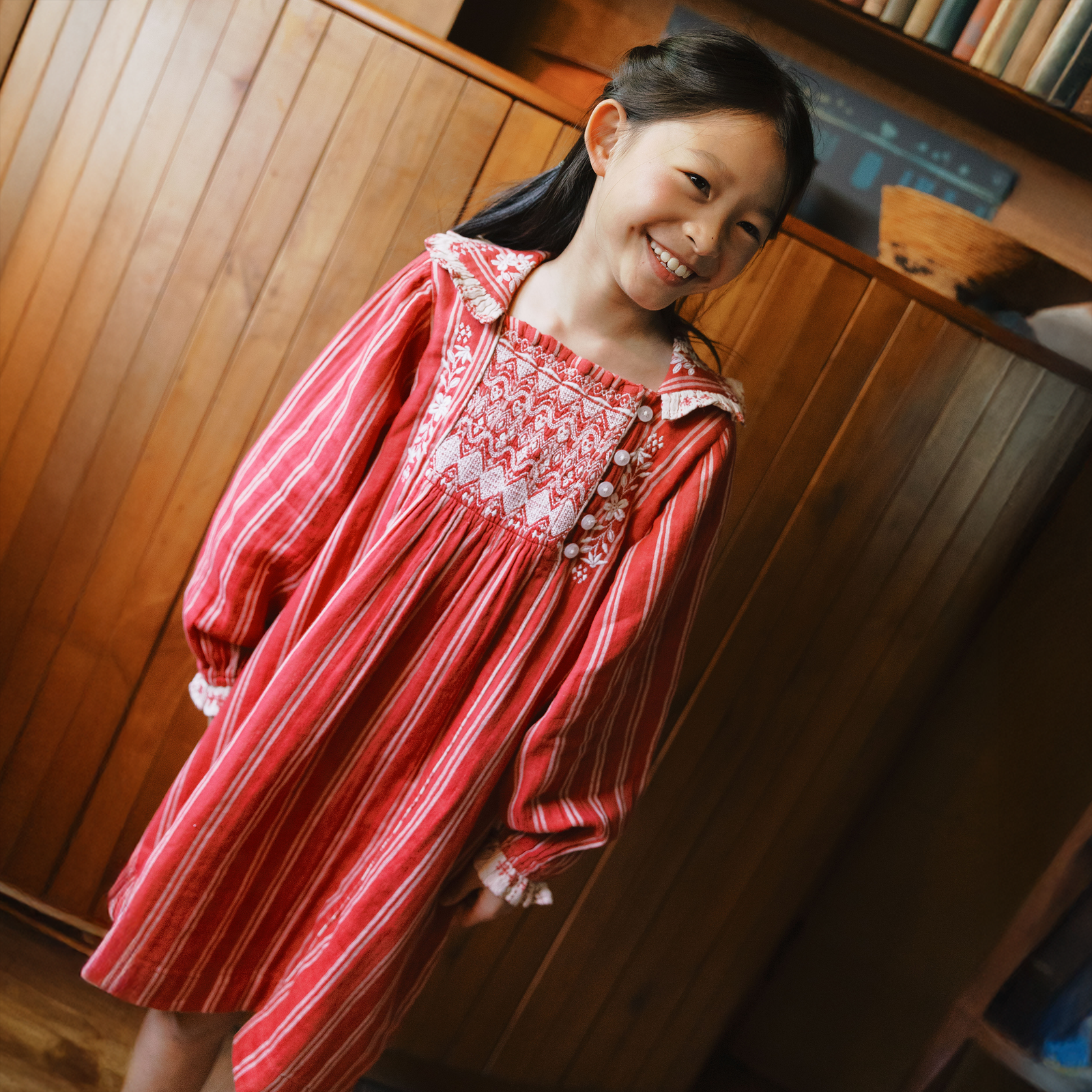 ISLA DRESS, RUBY JACQUARD DOUBLE-SIDED YARN DYE – Lali