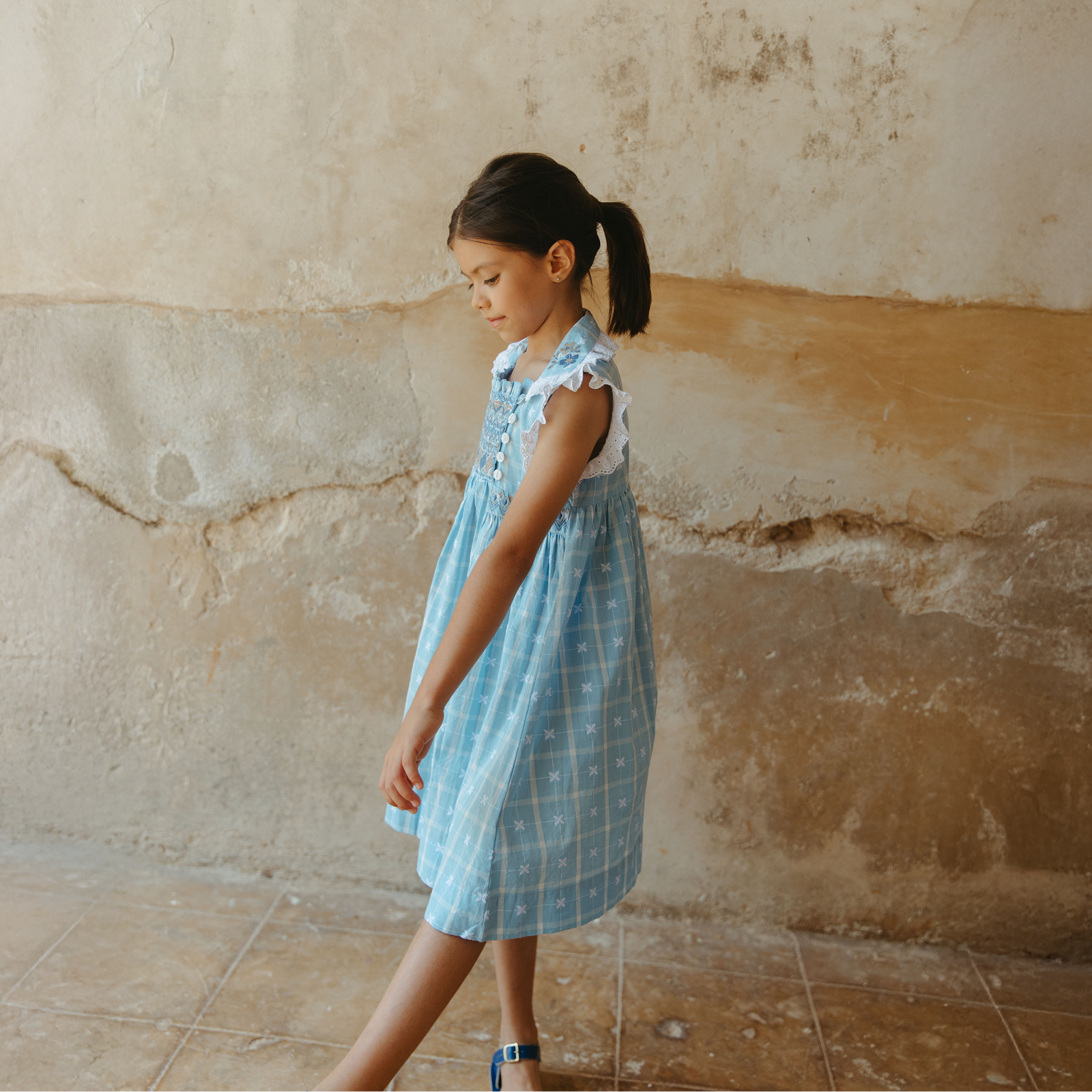 ISLA DRESS, VINTAGE BLUE PLAID – Lali