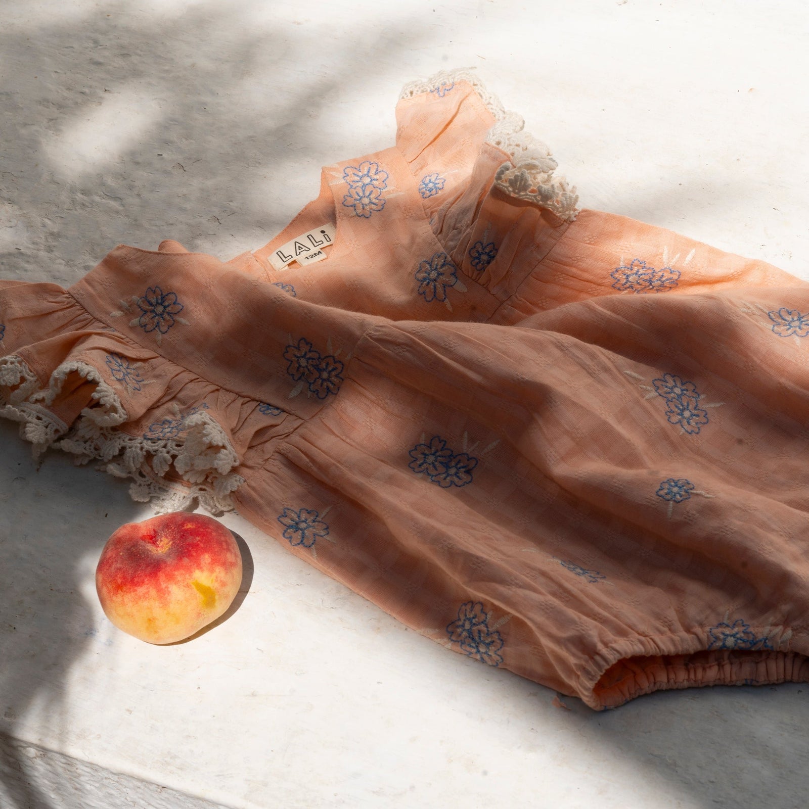 FLORA ROMPER, FALLEN FLOWER EMBROIDERY – Lali