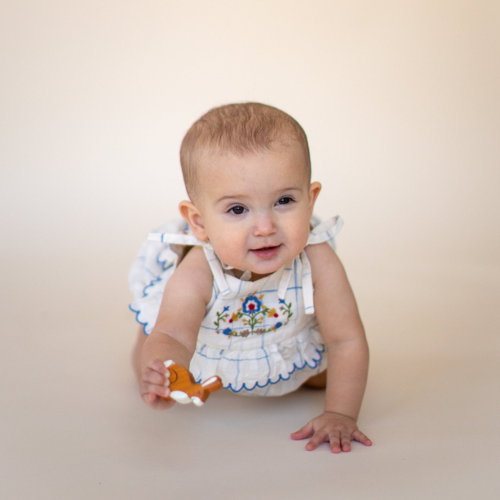 LITTLE SUMMER FRANNIE ROMPER, SPACE DYE CHECKS – Lali