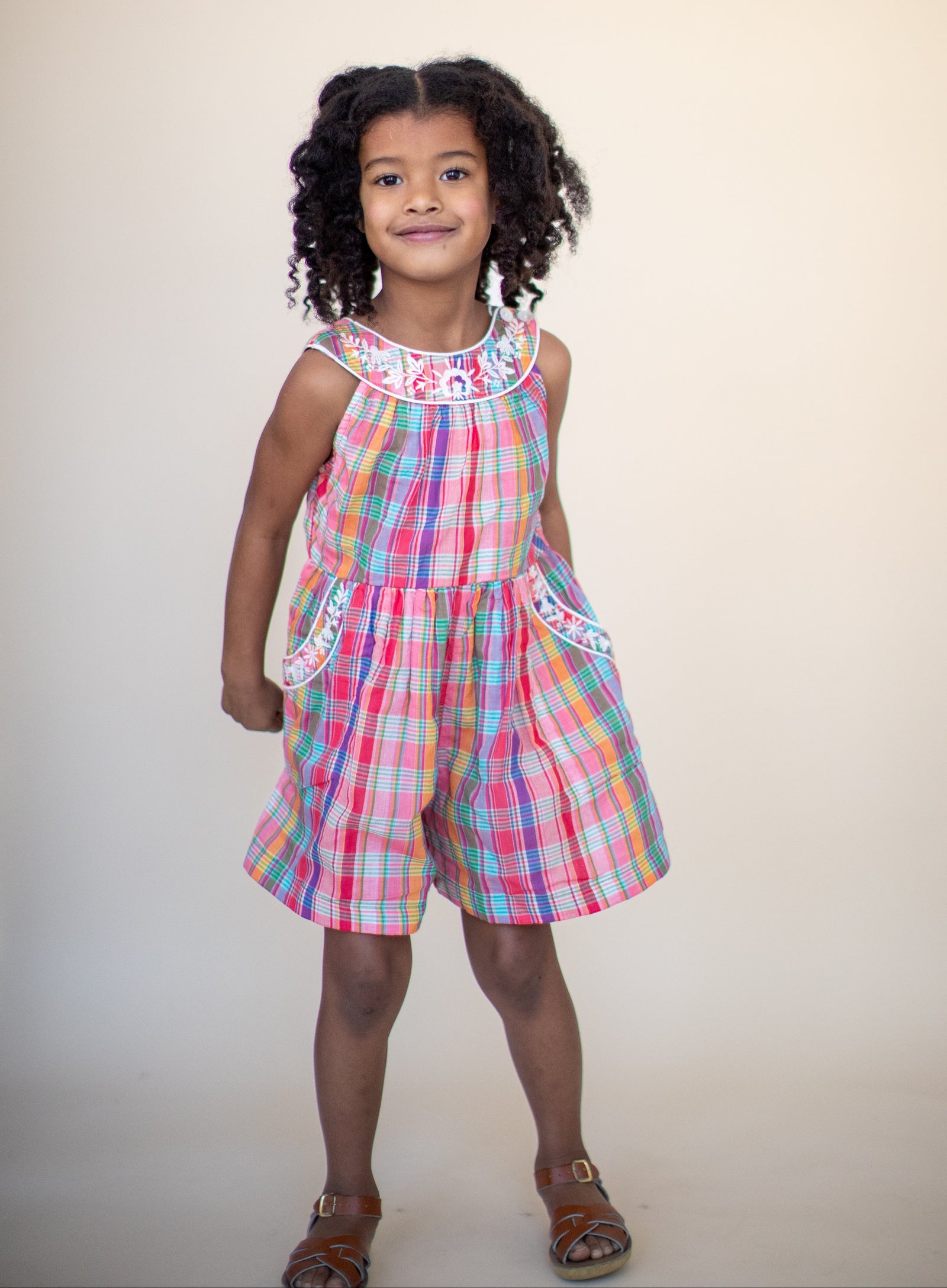 THEA ROMPER, RED MADRAS PLAID – Lali