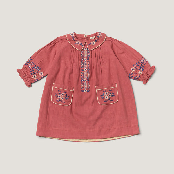MARIE DRESS, DUSTY CEDAR