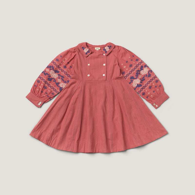 GEMMA DRESS, DUSTY CEDAR