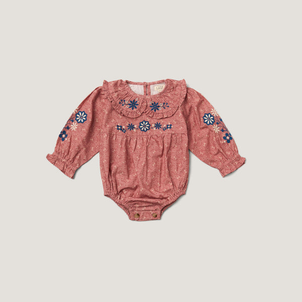 LITTLE BELLE ROMPER, OLD ROSE