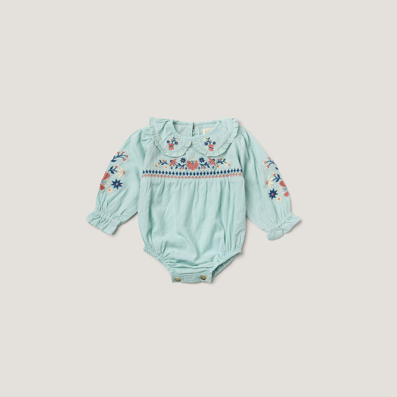 LITTLE BELLE ROMPER, BLUE HAZE
