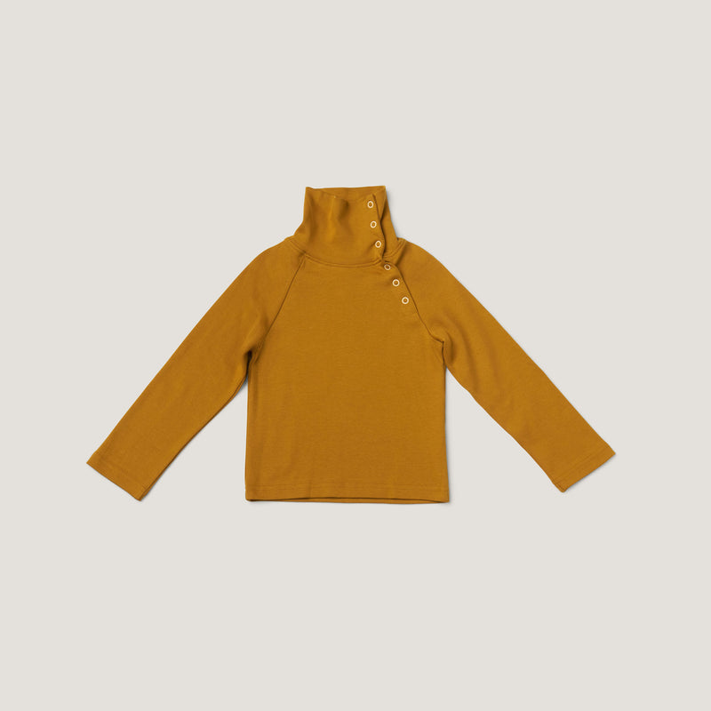 SNAP TURTLENECK, MUSTARD