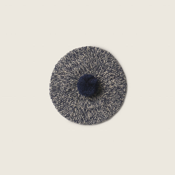 BERET, IVORY & BIJOU BLUE