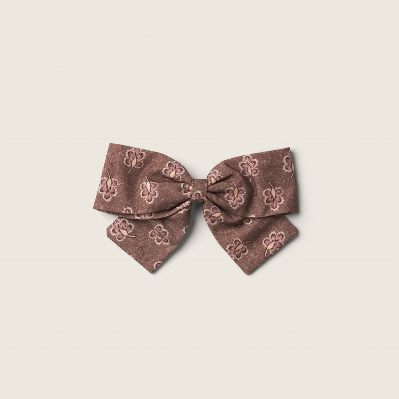 BIG BOW, BROWN BLOCK PRINT