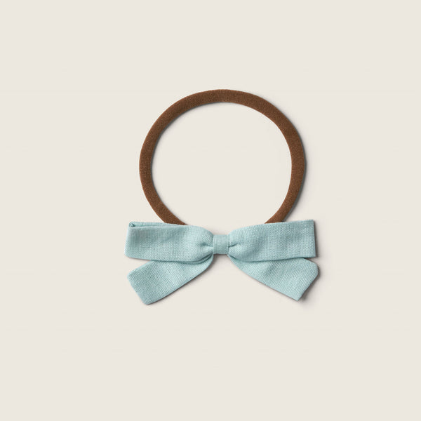 HEADBAND BOW, BLUE HAZE