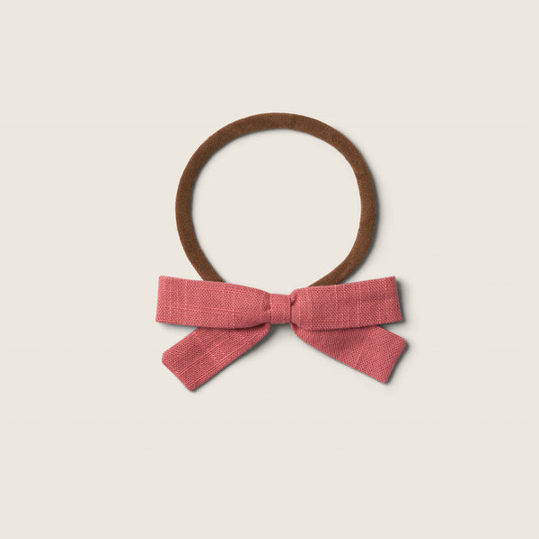 HEADBAND BOW, DUSTY CEDAR