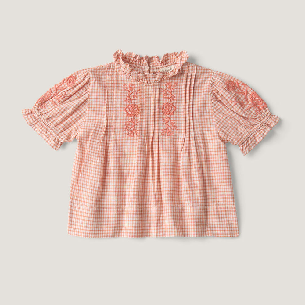 LUNA TOP, CANTALOUPE CHEX – Lali