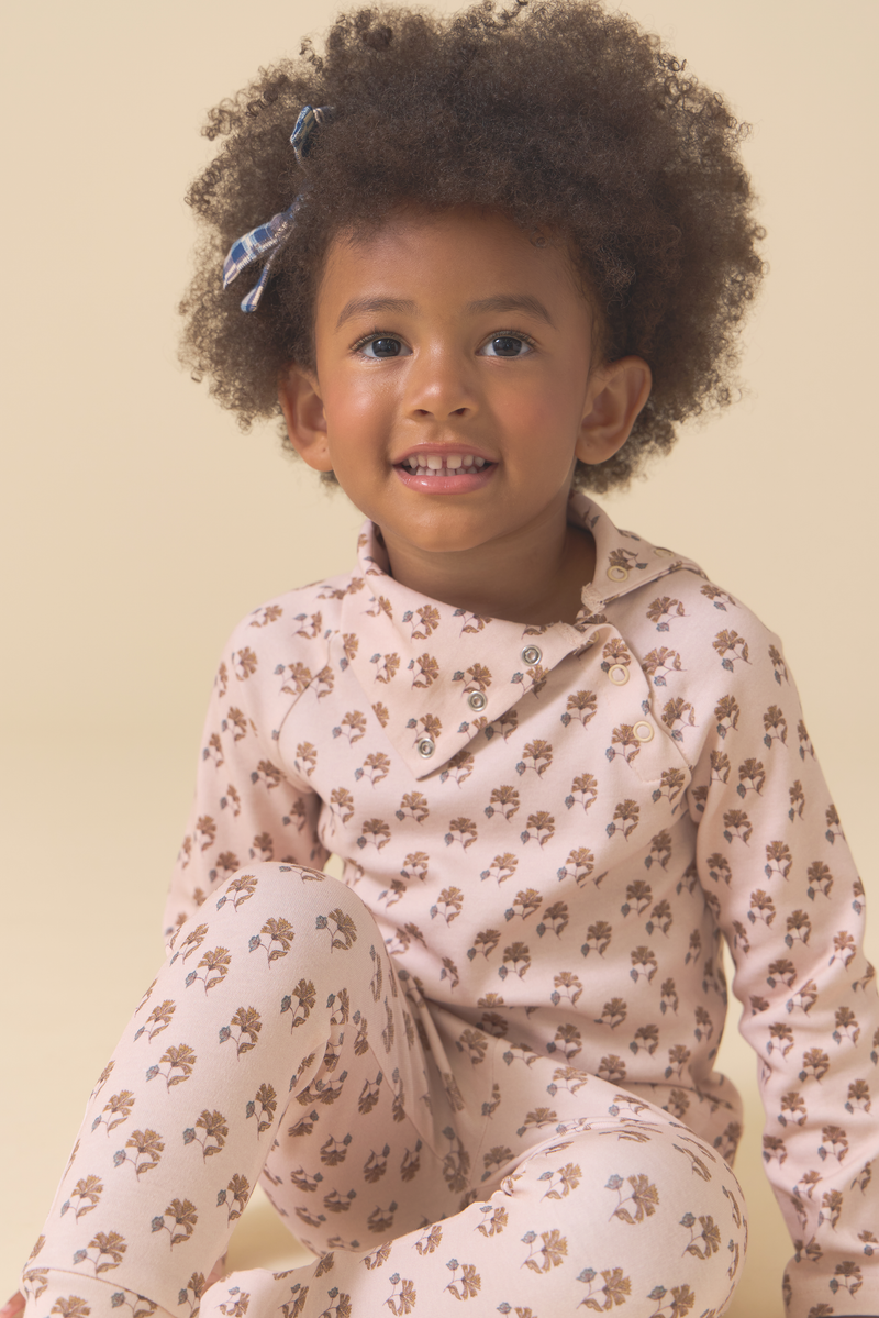 SNAP TURTLENECK, TEXTURED FLORAL