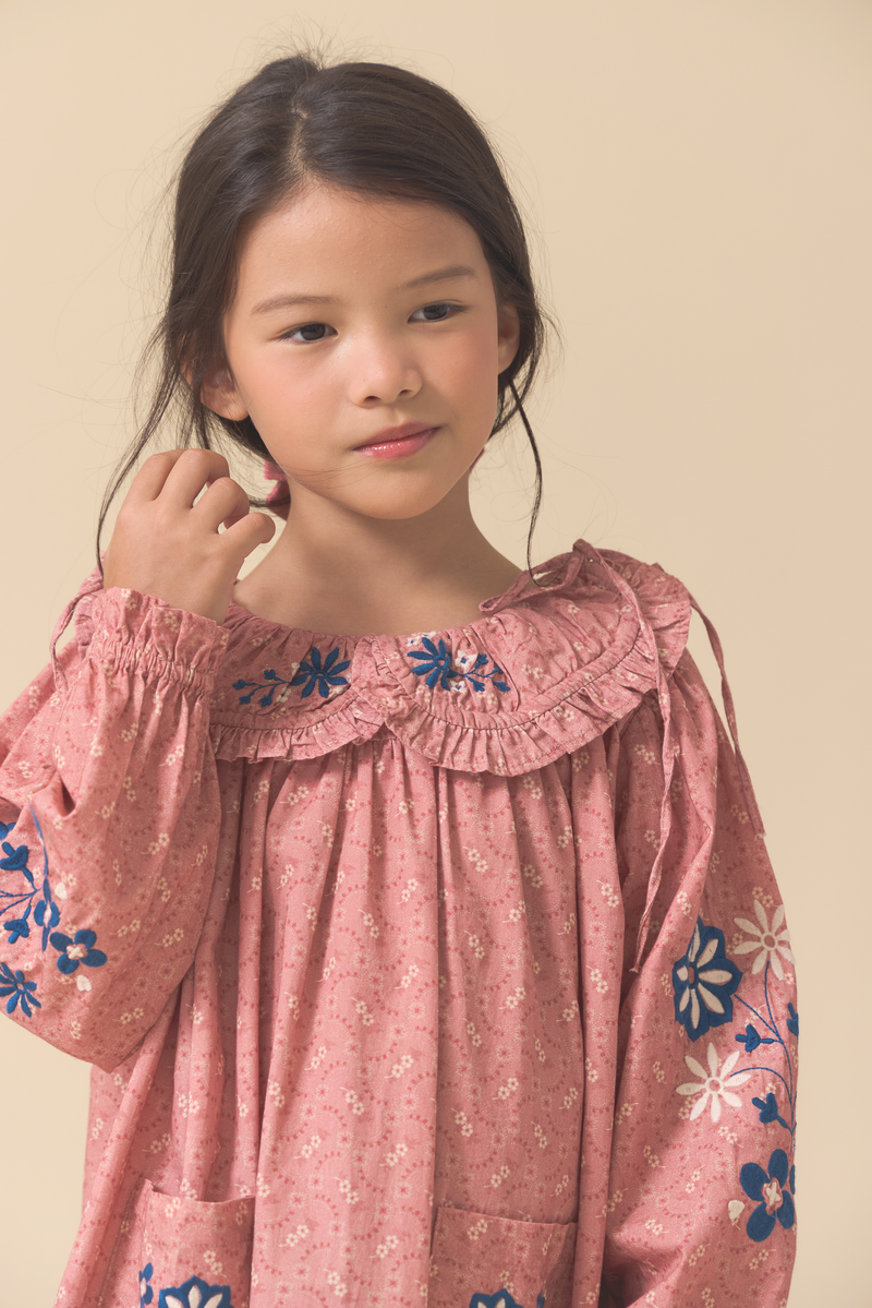 BELLE DRESS, OLD ROSE