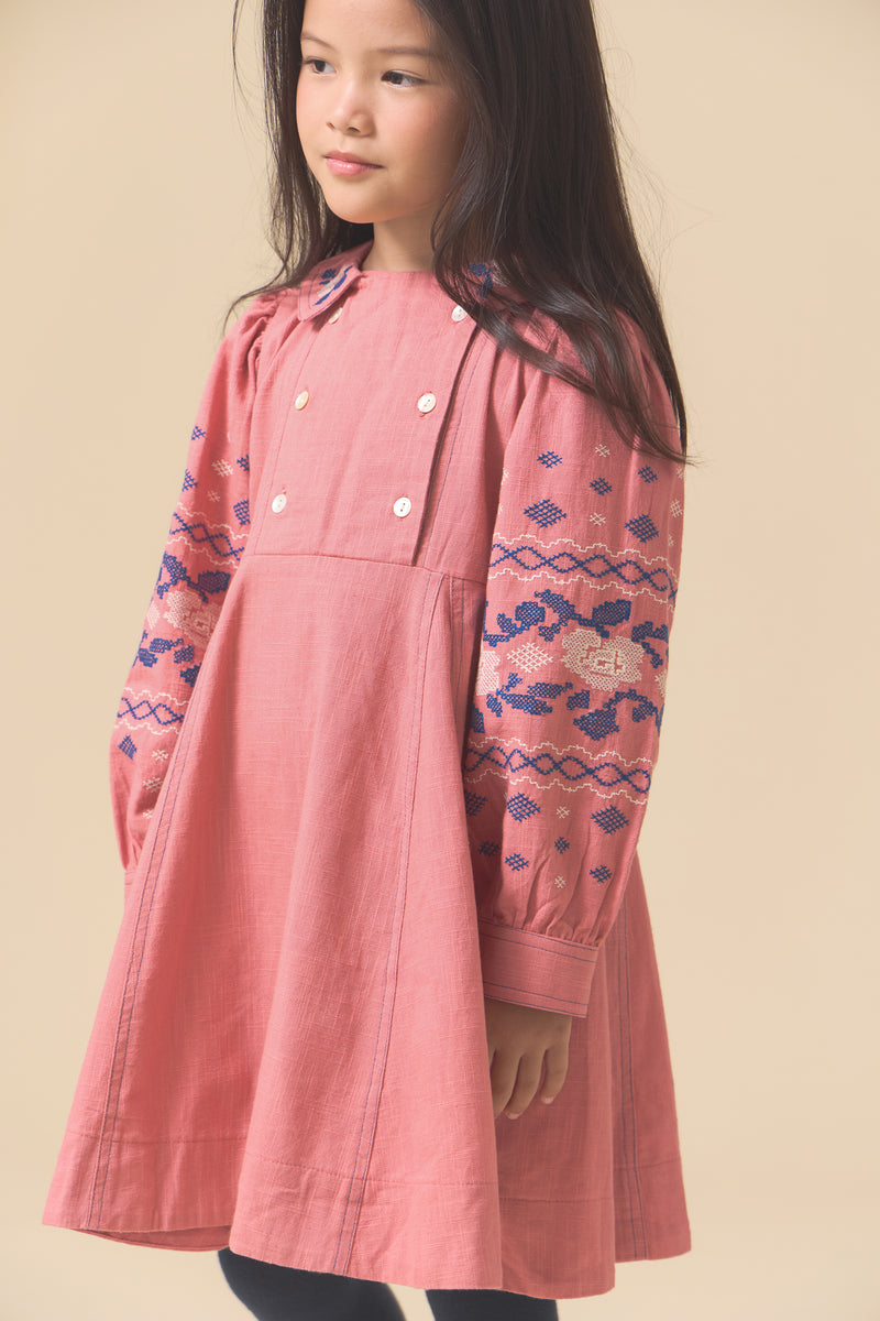 GEMMA DRESS, DUSTY CEDAR