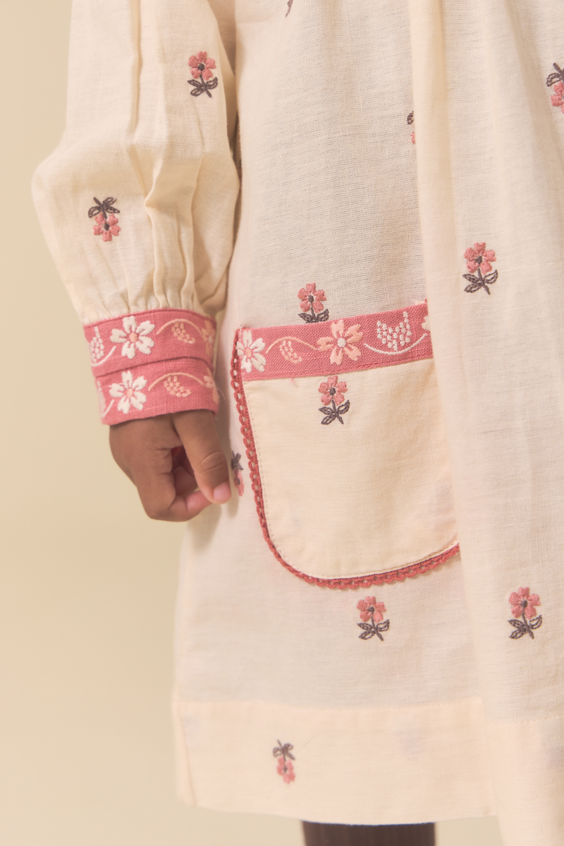 ADELLE DRESS, PETITE FLOWER EMBROIDERY