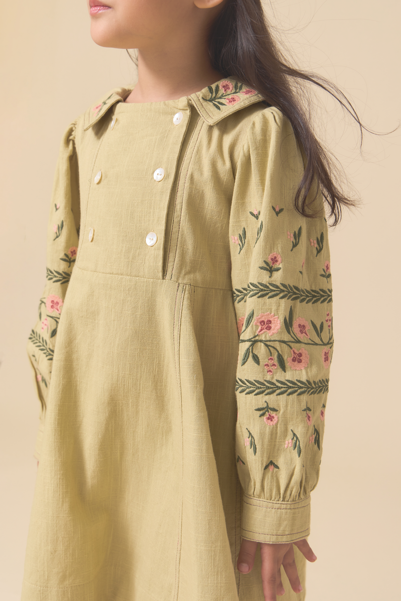 GEMMA DRESS, FADED MOSS