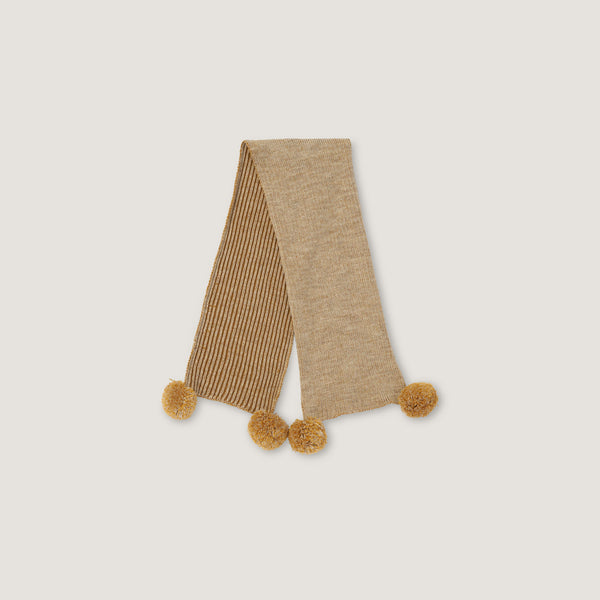 POM POM SCARF, MUSTARD SEED AND BISCUIT