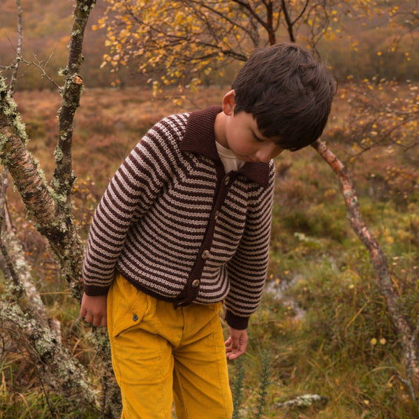 ROWAN CARDIGAN, COCOA AND BISCUIT