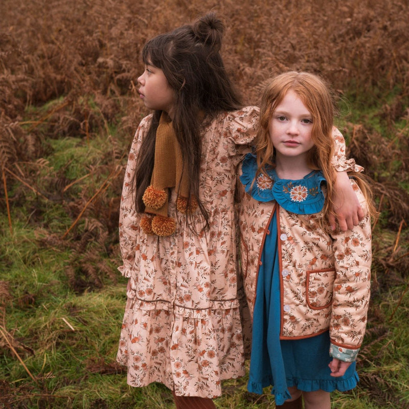 RUFFLE IVY DRESS, AUTUMN FLORAL