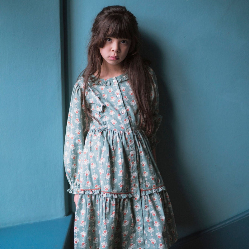Ruffle Ivy Dress, Fall Block Print 2 Ruffle Ivy Dress, Fall Block Print 2
