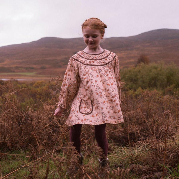LALI kids ☆ tulip dress 2y TULIP DRESS, AUTUMN FLORAL – Lali