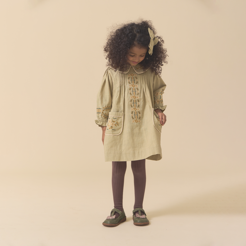 MARIE DRESS, FADED MOSS