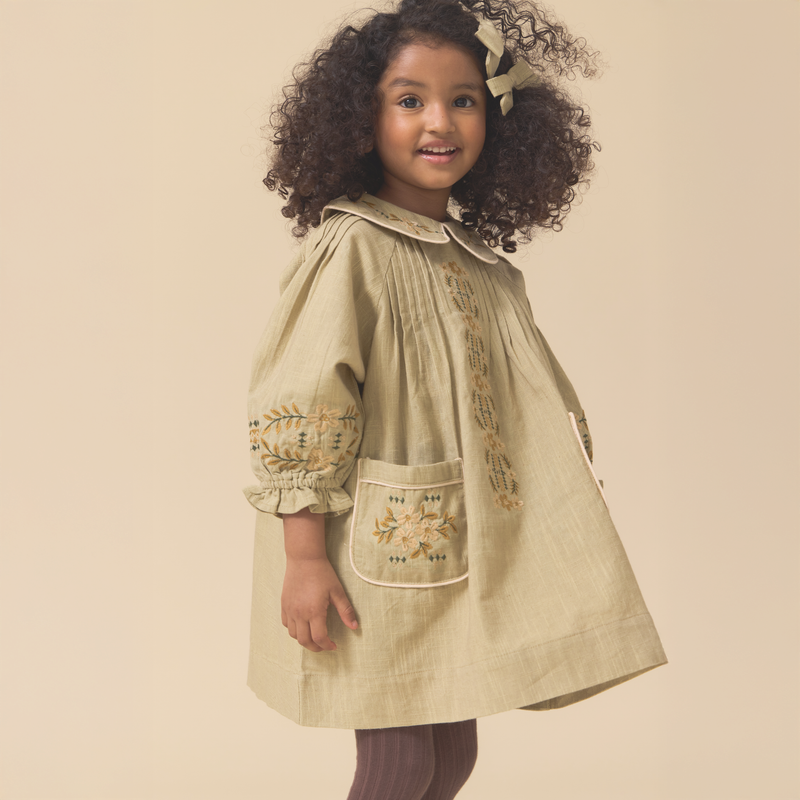 MARIE DRESS, FADED MOSS