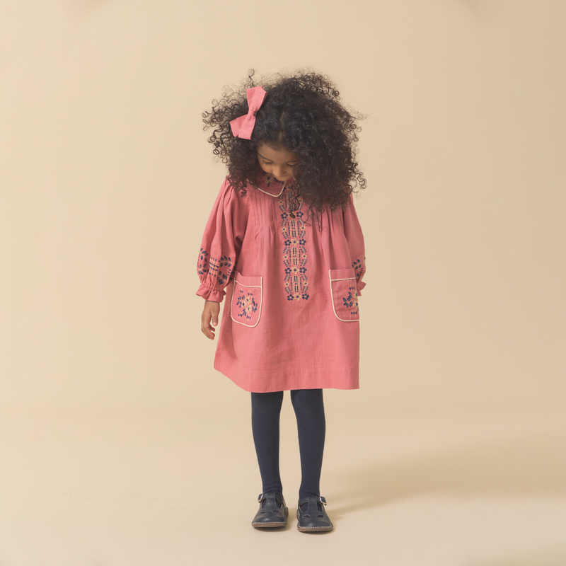 MARIE DRESS, DUSTY CEDAR