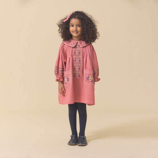 MARIE DRESS, DUSTY CEDAR