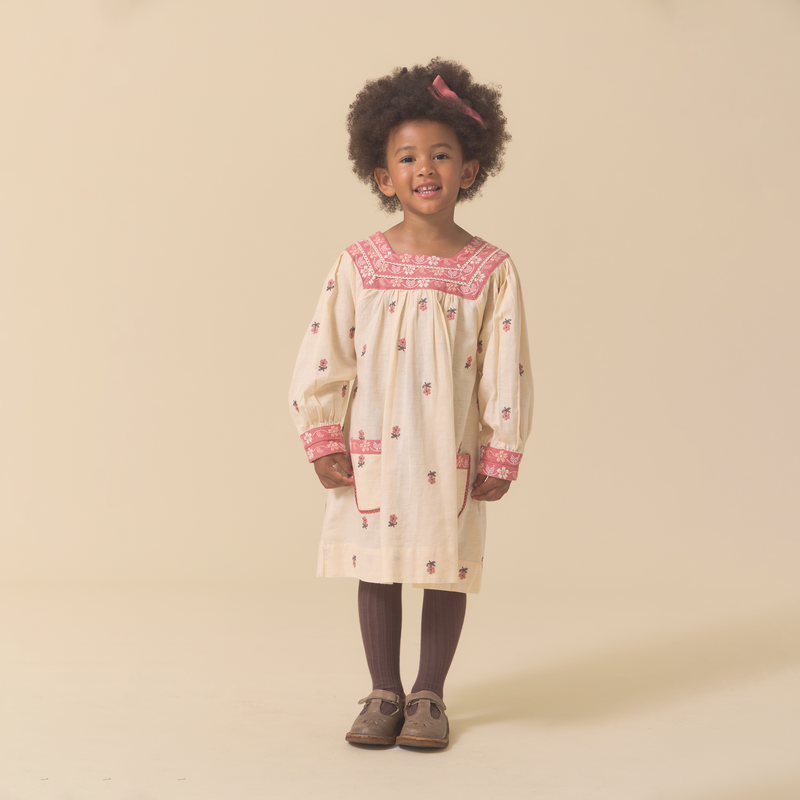 ADELLE DRESS, PETITE FLOWER EMBROIDERY