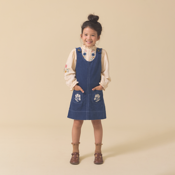 PINAFORE, BLUE CORDUROY