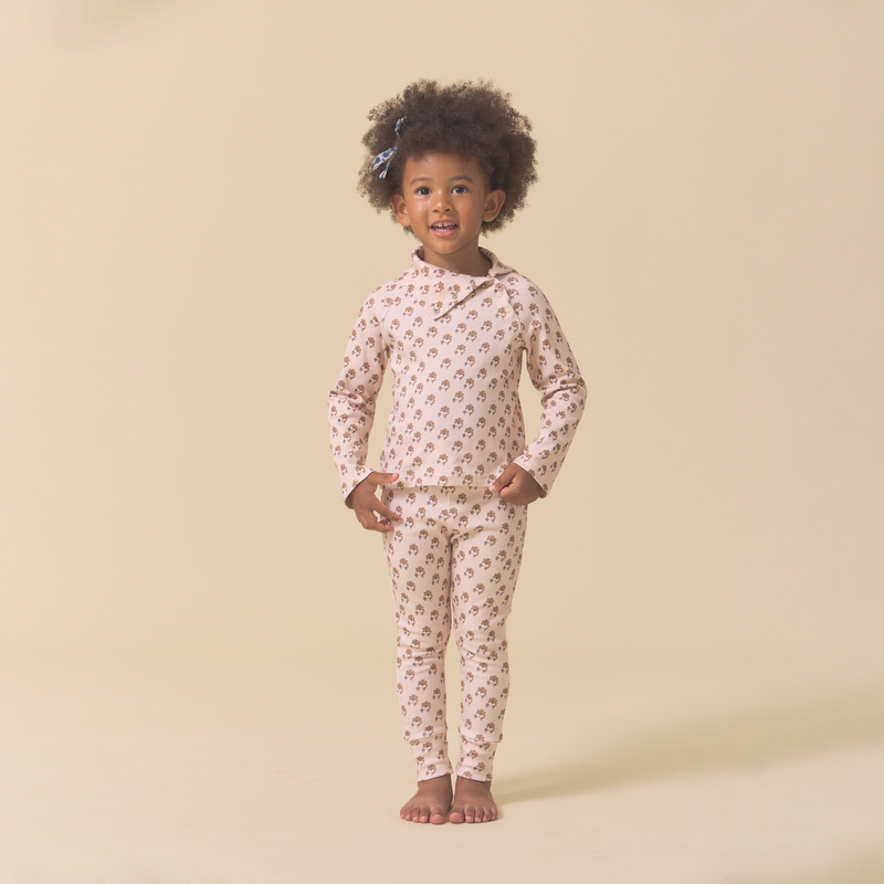 SNAP TURTLENECK, TEXTURED FLORAL