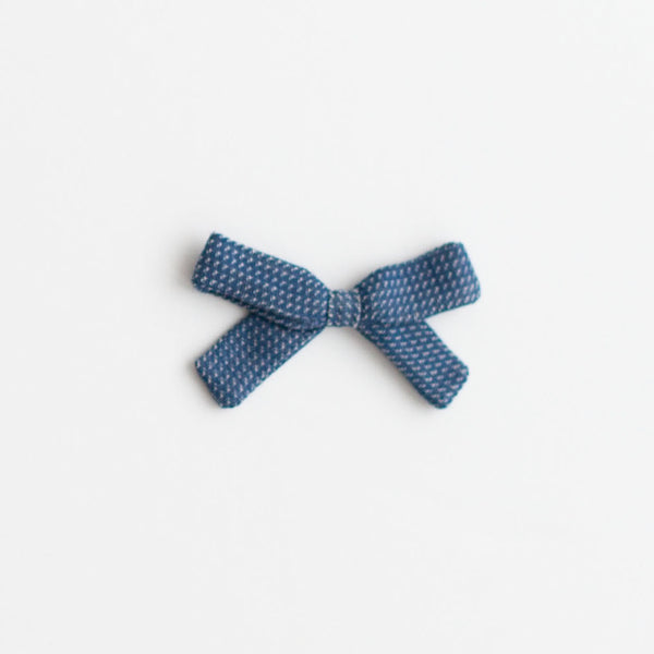 Small Bow, Navy Chex