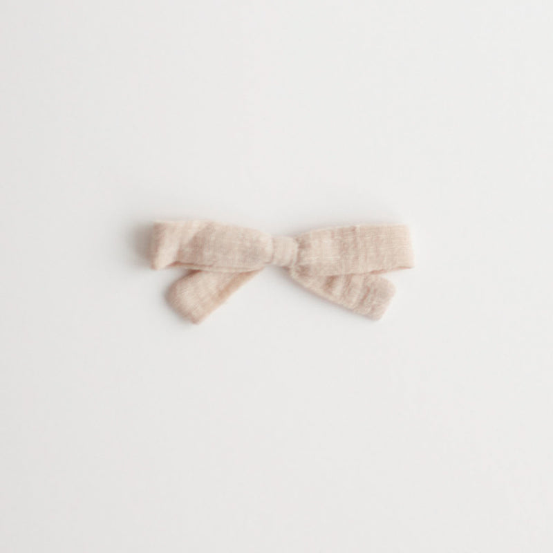 Small Bow, Cream Linen
