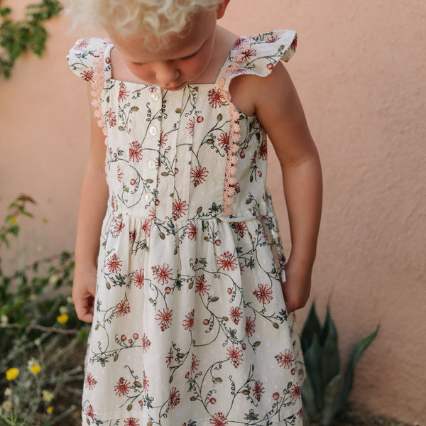 PINAFORE DRESS, DESERT VINE PRINT