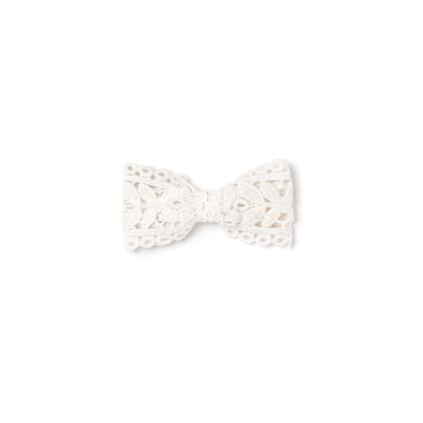 BOW, WHITE LACE